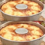 Bolo chama visita simples e delicioso
