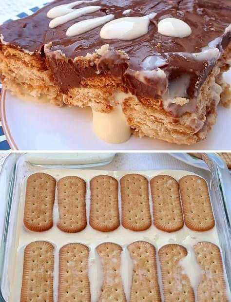 Pavê de biscoito de maizena simples delicioso